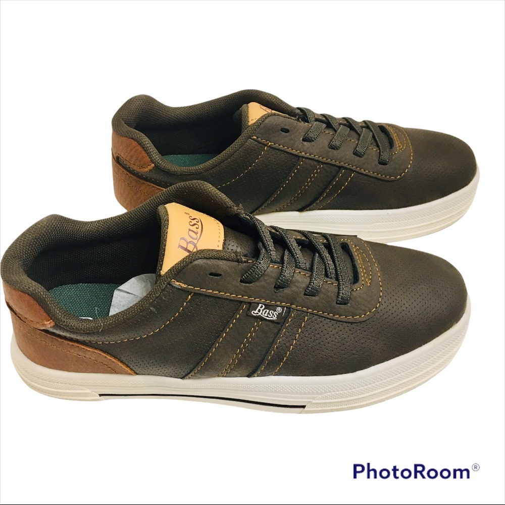 G.H. BASS & CO. Slip-On Laced Shoe Boy's Size 3 Kid's Medium Width Brown/Tan NEW - Picture 3 of 16